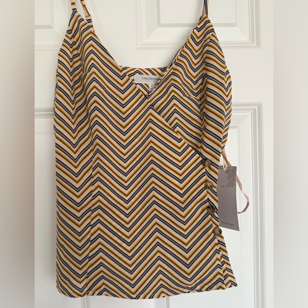 Mustard Gray Spaghetti Strap Top